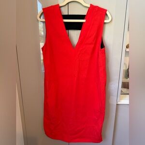 Rag & Bone Fiery Red V-Neck Dress